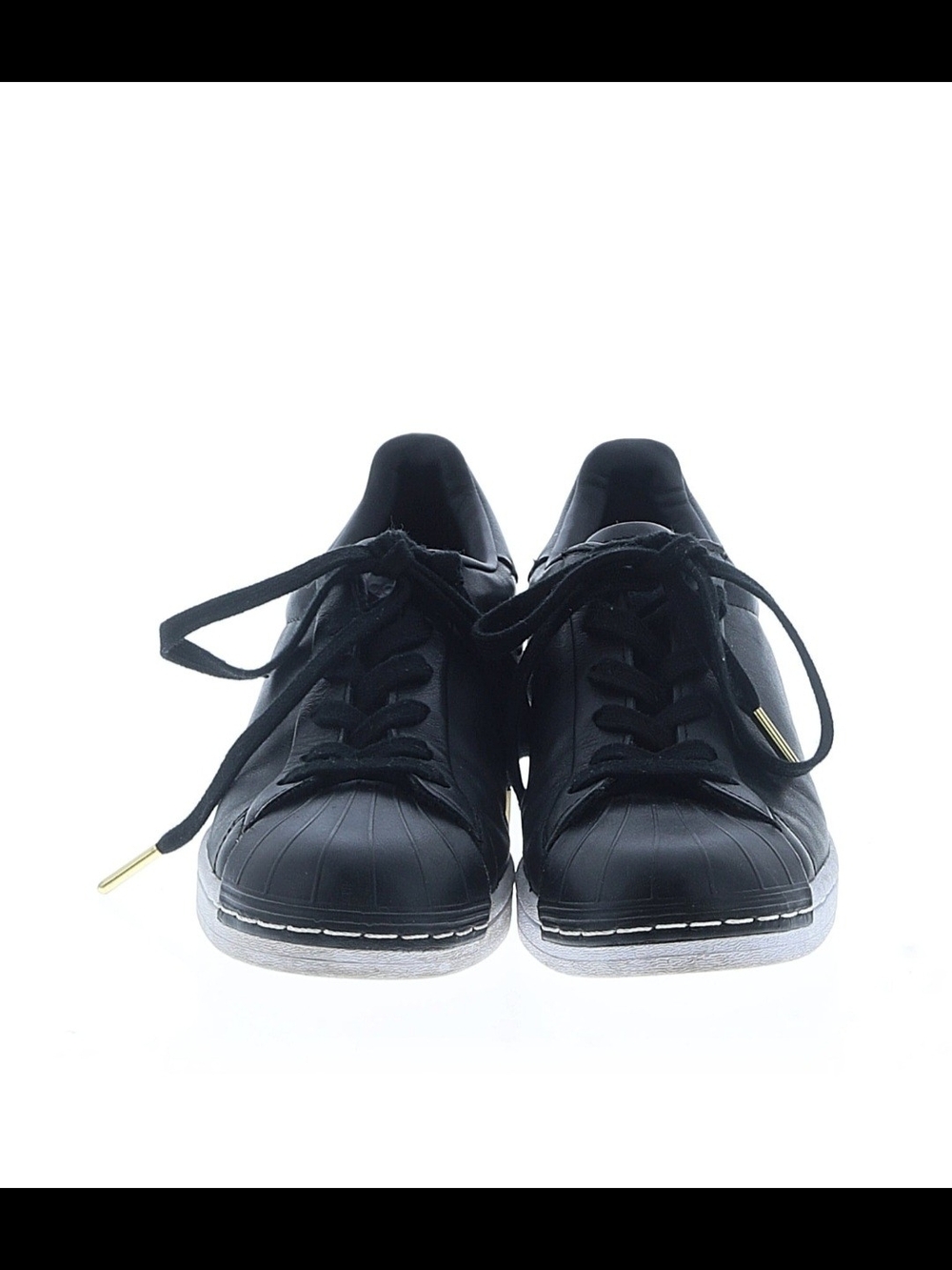 adidas Black Leather Shell-Toe Sneakers